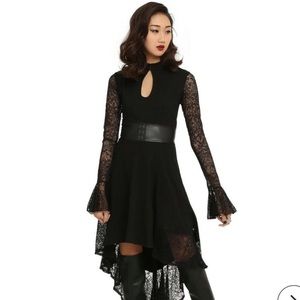 Tripp NYC / Royal Bones Hi-Lo Black Lace Victorian Dress
